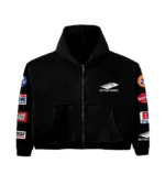 Bottega Desires Grey Patches Zip Tracksuit Black