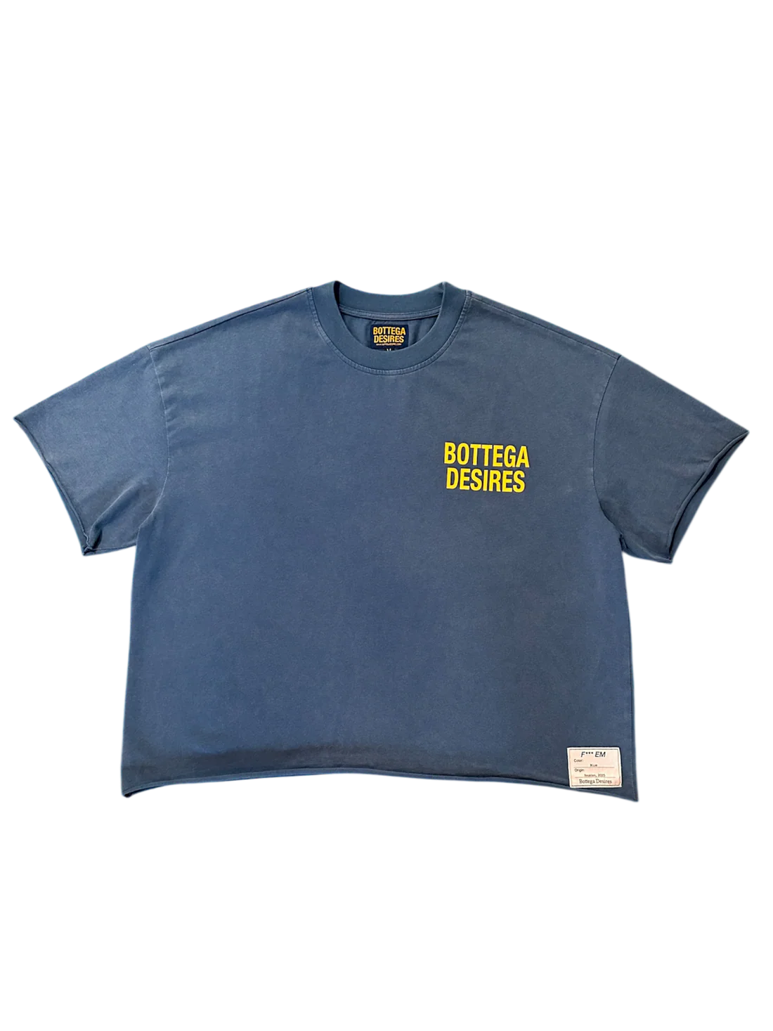 1E8AB70B-397D-4487-8B26-50E03C4CEF9E.webp Bottega Desires Fuck Em T-Shirt (Blue) - Image 1
